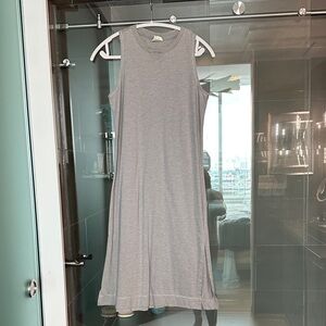 Gray Sleeveless Midi Dress